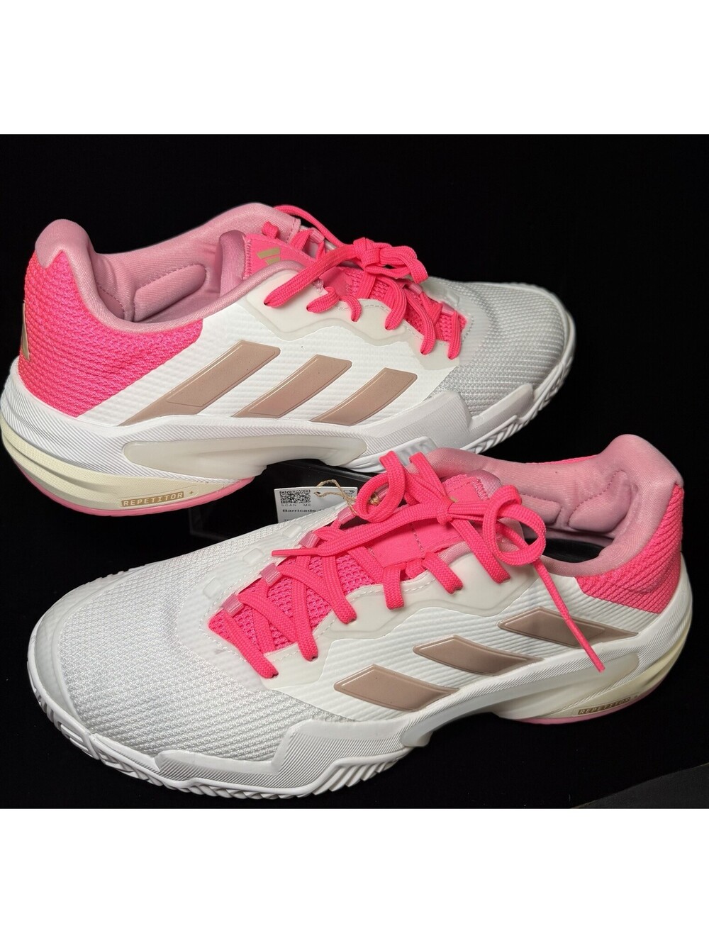 Adidas Barricade 13 White Pink Tennis Shoes JP9842